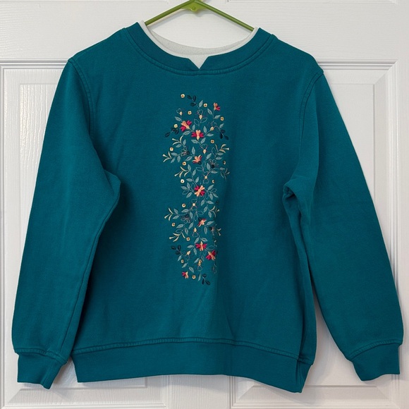 Shenanigans Sweaters - Vintage Teal Floral Sweater
